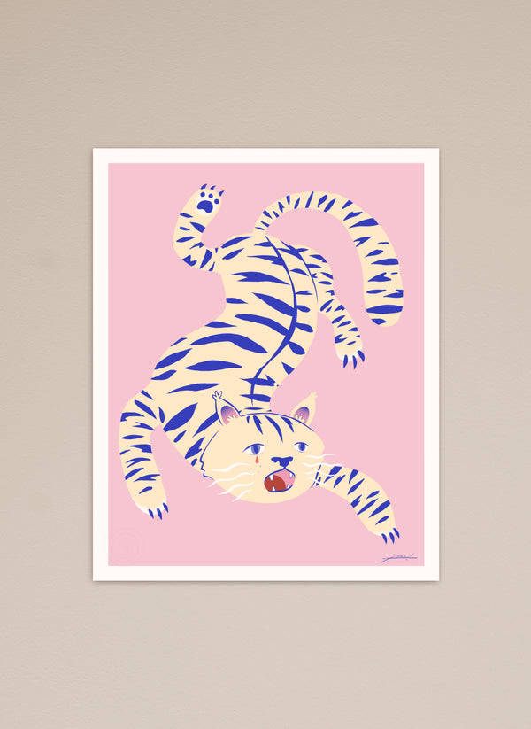 Baby tiger poster print 40 x 50 cm