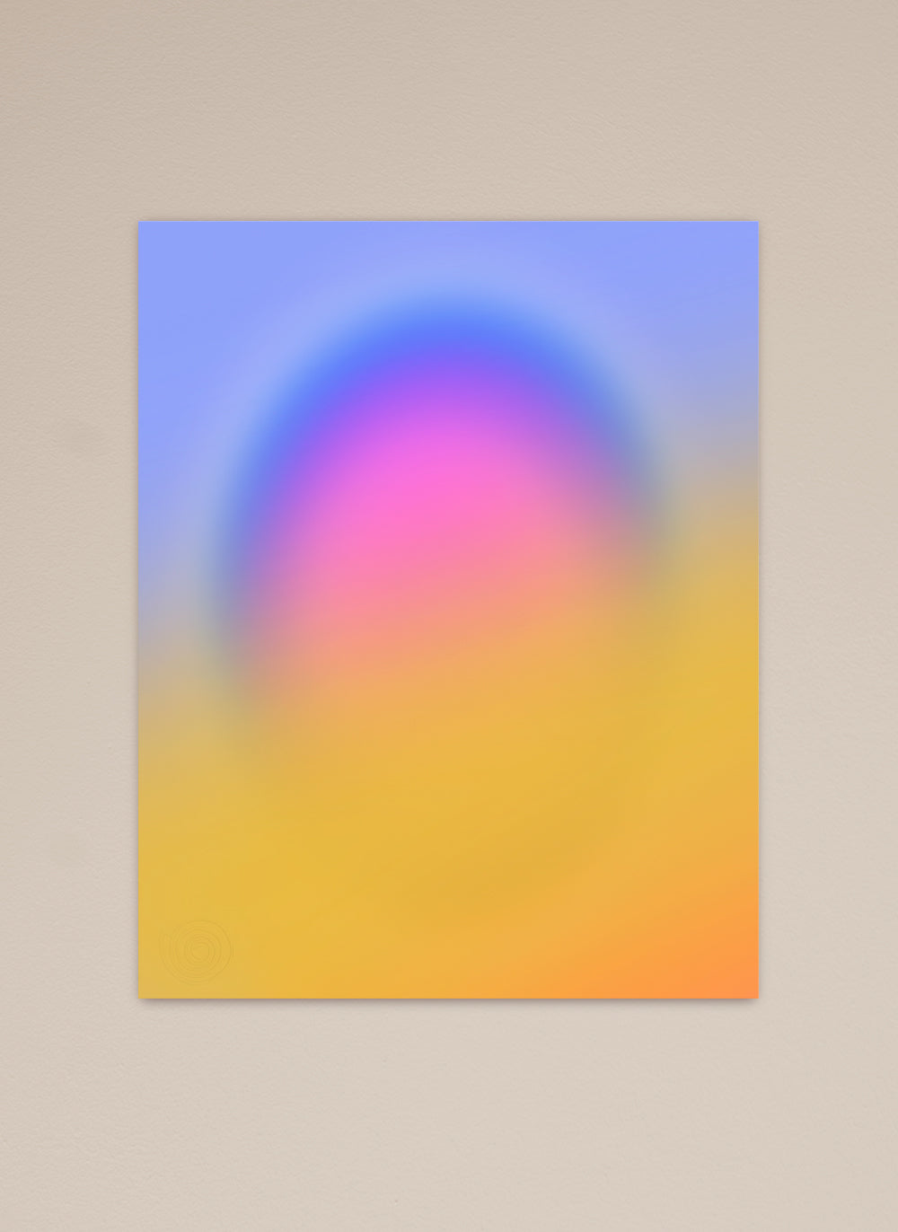 crossed by print poster vertical 30 x 40 cm yellow pink blue 