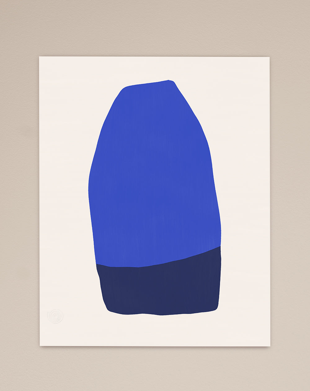21x30 cm iceberg print poster blue cream background 