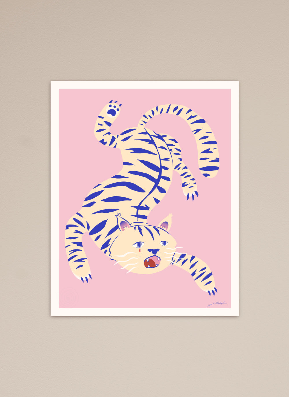 Baby tiger poster print 40 x 50 cm