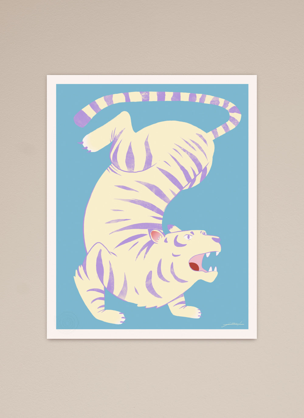 Bendy tiger Poster Print 40 x 50 cm kids bedroom