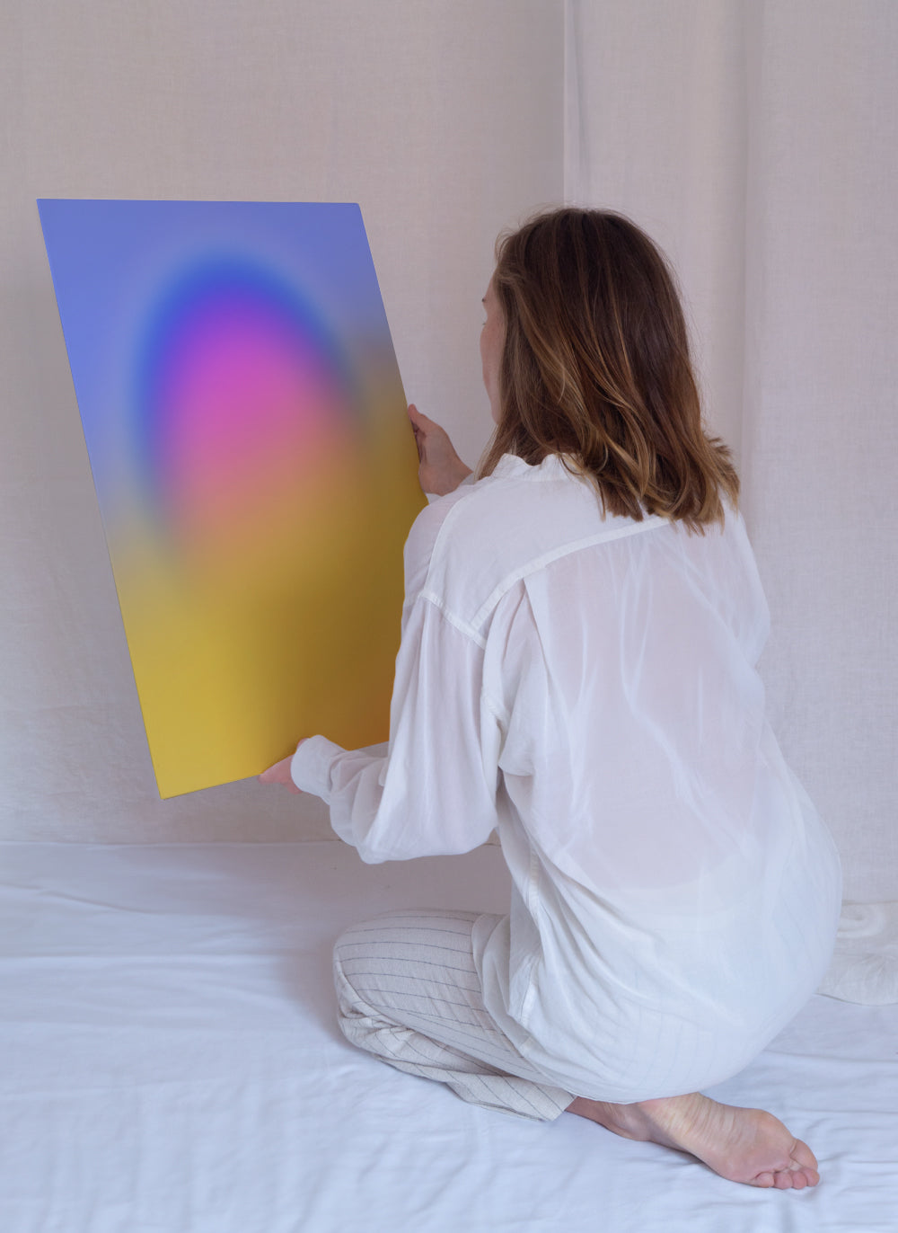 Crossed by poster print illustration digital blurred home decoration art happy interior