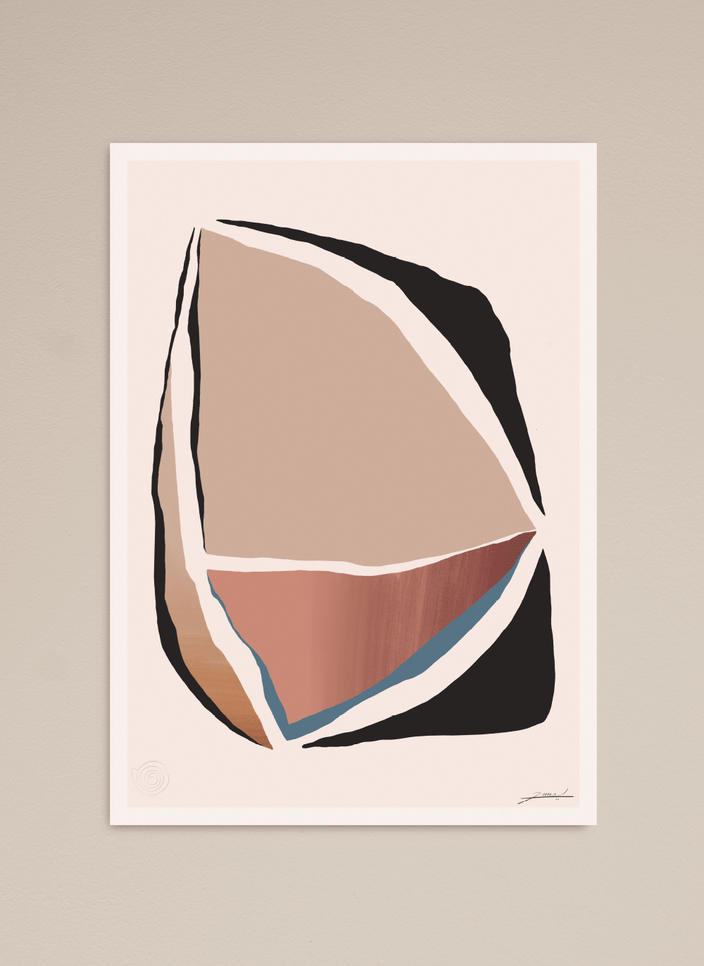 poster print rock digital illustration earth natural