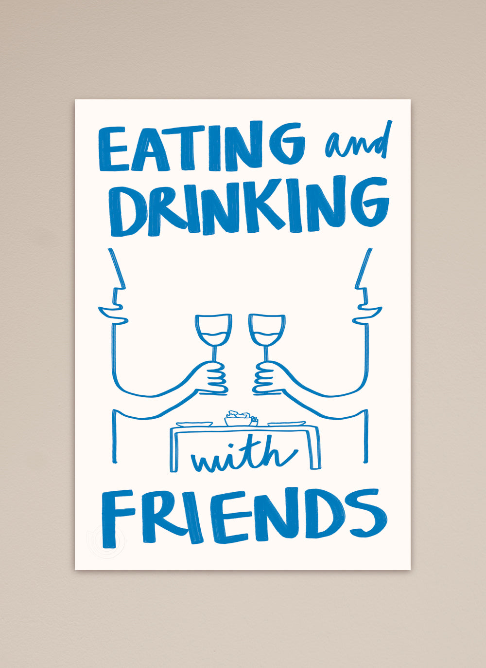 poster print kitchen collection eat drink friends 50x700 cm