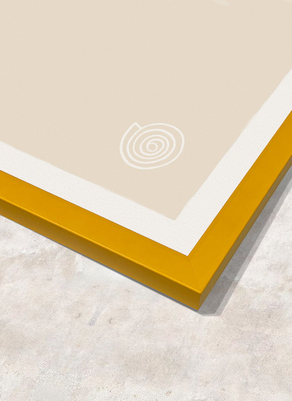 gold frame poster print barcelona detail personalisation yellow