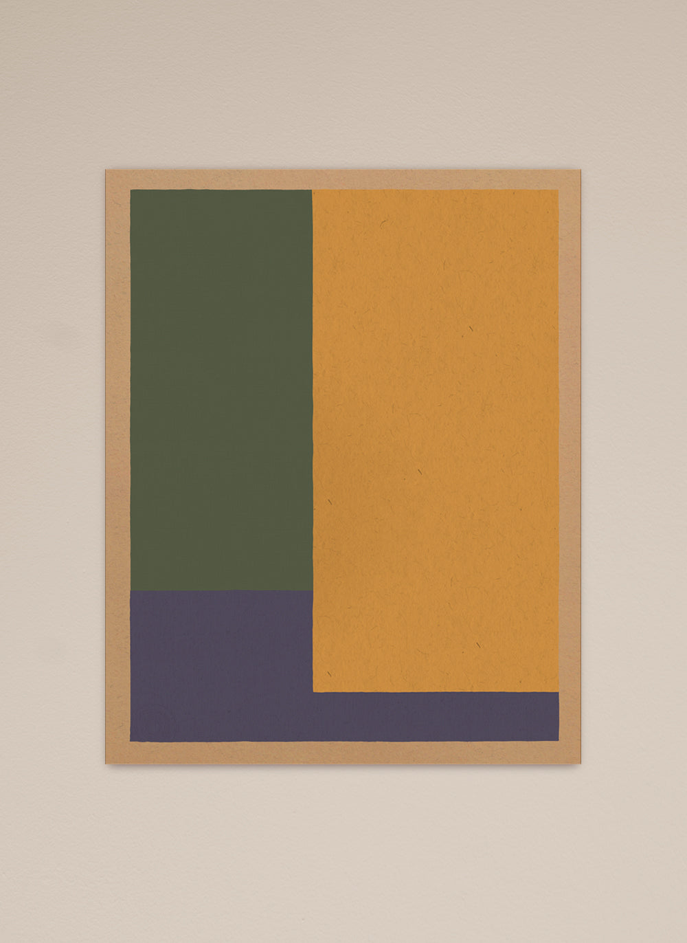 East Coast Print Poster yellow green blue 40 x 50 cm