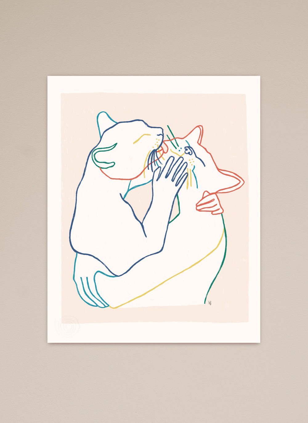 Amor gatuno Poster Print 30 x 40 cm